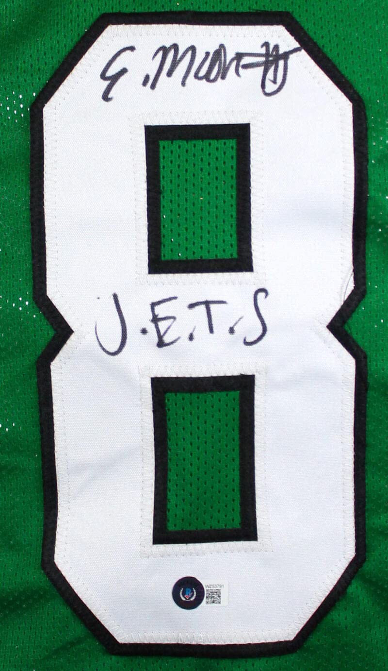 Elijah Moore Signed New York Jets Green Jersey with J.E.T.S Inscription