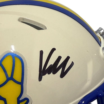 Kyren Williams Signed Los Angeles Rams Retro Mini Helmet JSA