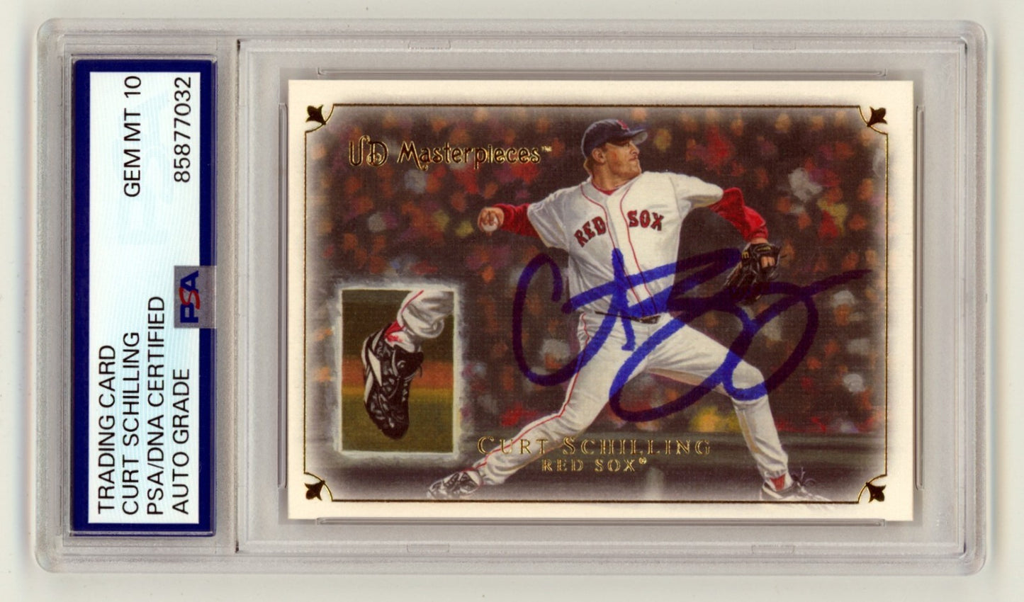 Curt Schilling Signed Card - 2007 Upper Deck Masterpieces PSA 10 Auto
