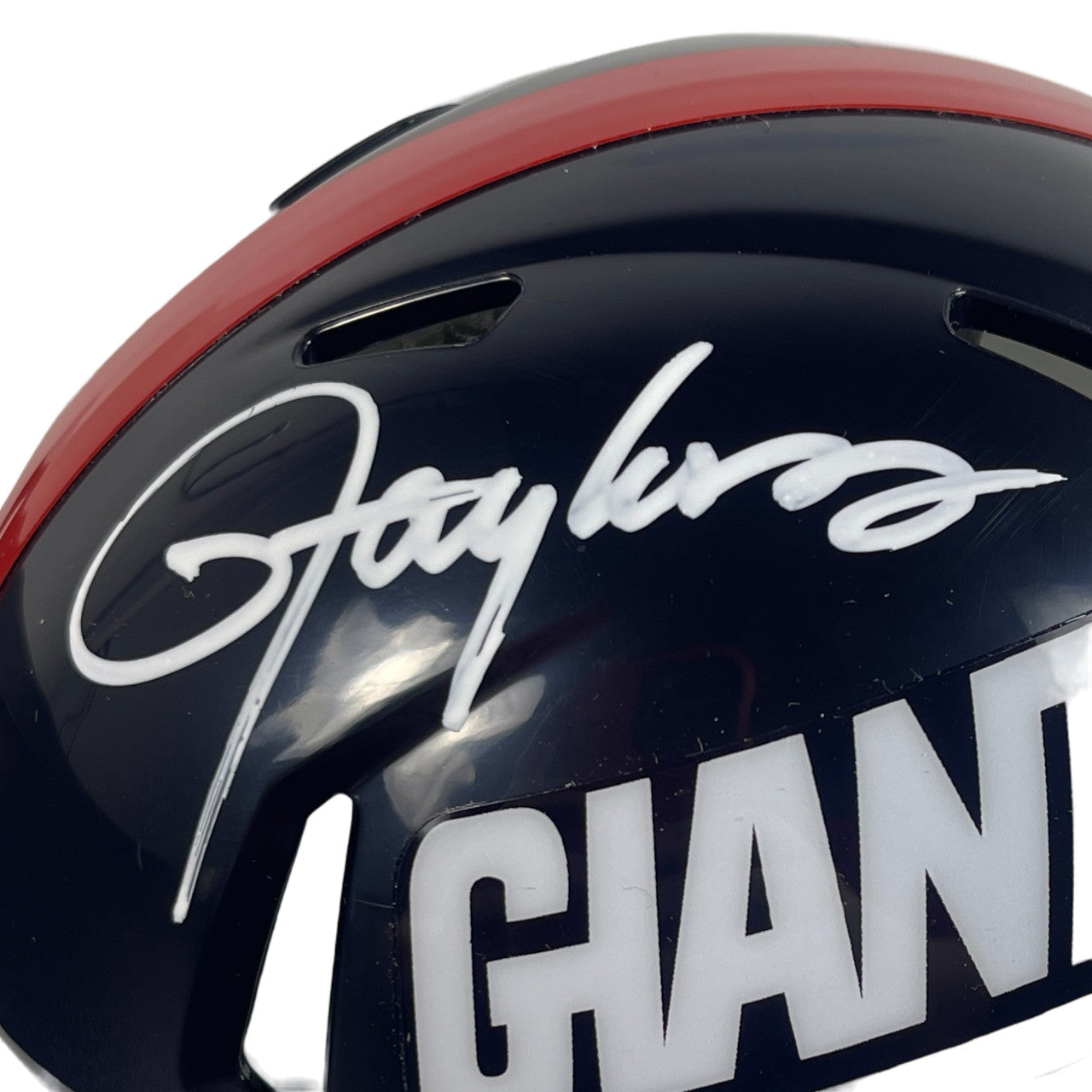 Lawrence Taylor New York Giants Signed Throwback Mini Helmet BAS COA