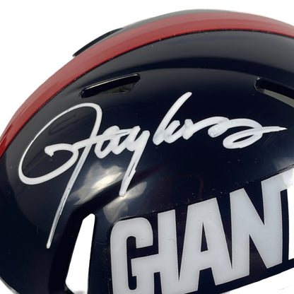 Lawrence Taylor New York Giants Signed Throwback Mini Helmet BAS COA