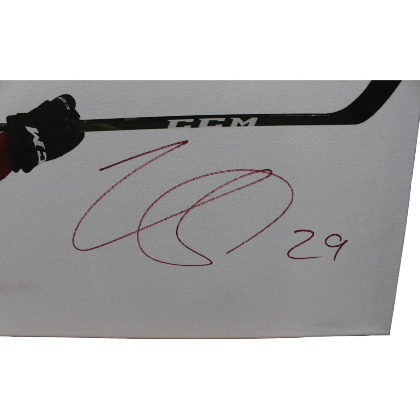 Nate MacKinnon Signed Colorado Avalanche 16x40 Gallery Wrapped Canvas