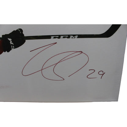 Nate MacKinnon Signed Colorado Avalanche 16x40 Gallery Wrapped Canvas