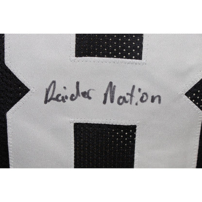 Michael Mayer Autographed Raiders Style Black Jersey "Raider Nation" BAS