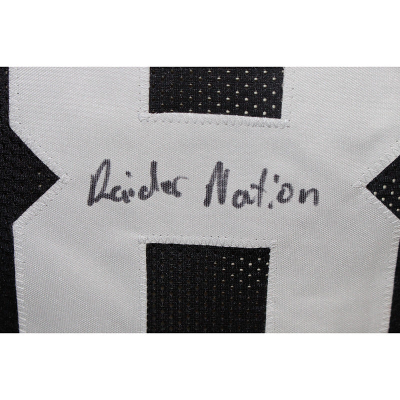 Michael Mayer Autographed Raiders Style Black Jersey "Raider Nation" BAS