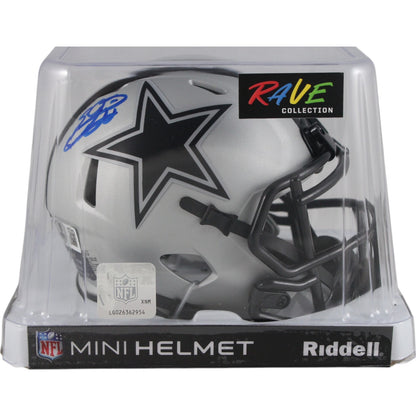 Emmitt Smith Autographed Dallas Cowboys Rave Mini Helmet (Beckett)