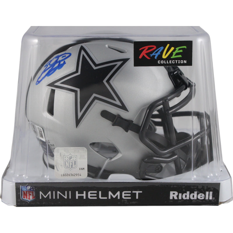 Emmitt Smith Autographed Dallas Cowboys Rave Mini Helmet (Beckett)