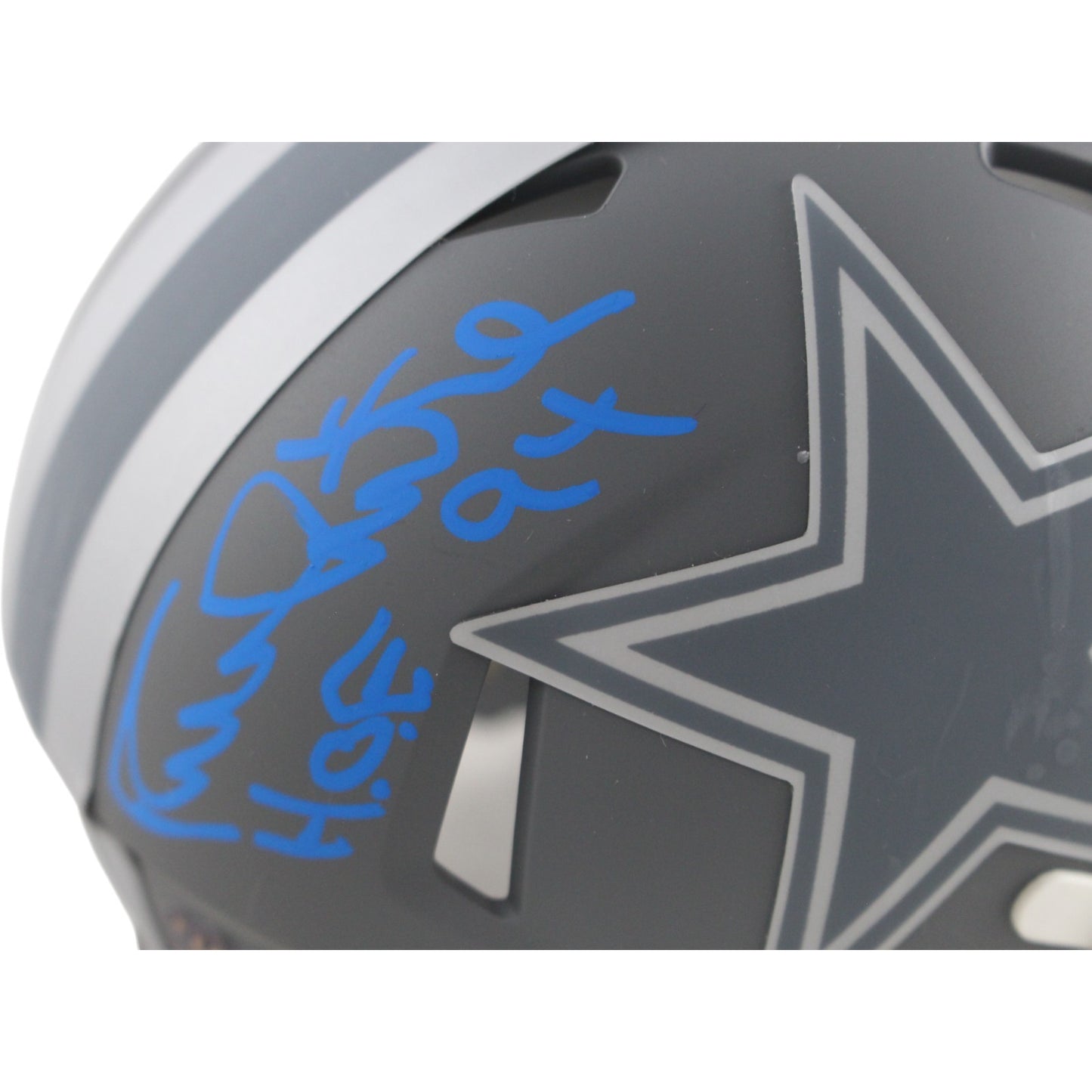 Randy White Dallas Cowboys Signed Slate Mini Helmet (HOF Inscription)