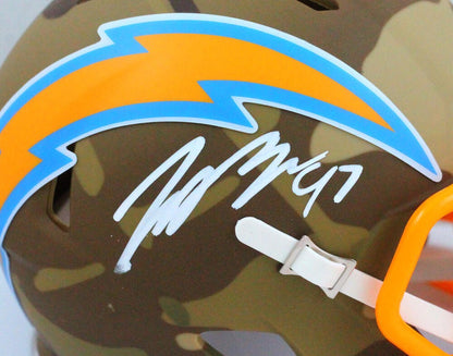 Joey Bosa Autographed Los Angeles Chargers Camo Mini Helmet