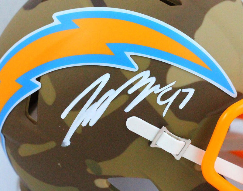 Joey Bosa Autographed Los Angeles Chargers Camo Mini Helmet