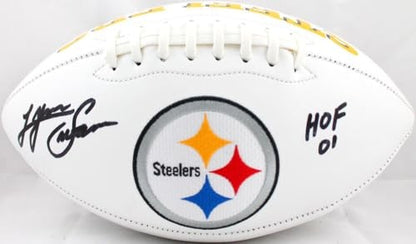 Lynn Swann Signed Pittsburgh Steelers Logo Football with HOF Inscription