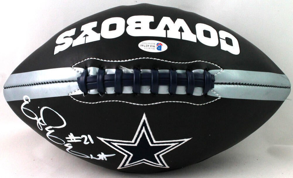 Ezekiel Elliott Signed Dallas Cowboys Black Logo Football