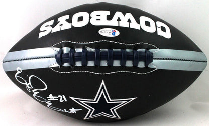 Ezekiel Elliott Signed Dallas Cowboys Black Logo Football