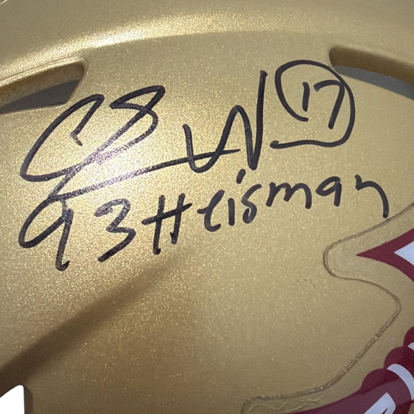Charlie Ward Signed Florida State Seminoles Gold Mini Helmet '93 Heisman