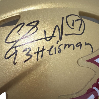 Charlie Ward Signed Florida State Seminoles Gold Mini Helmet '93 Heisman