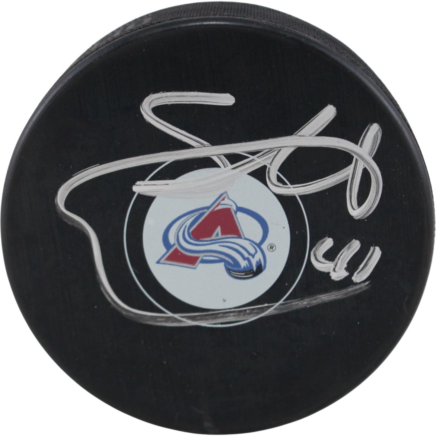 Scott Wedgewood Autographed Colorado Avalanche Logo Puck (Beckett)