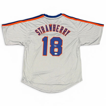 Darryl Strawberry Signed New York Mets Custom Jersey