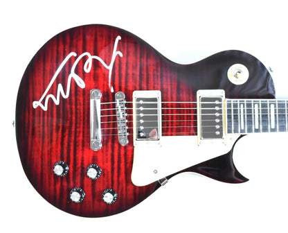 Michael J. Fox Signed Back to the Future Red Grote Guitar