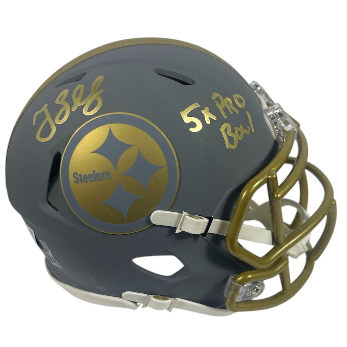 Greg Lloyd Pittsburgh Steelers Signed Slate Mini Helmet (5x Pro Bowl)