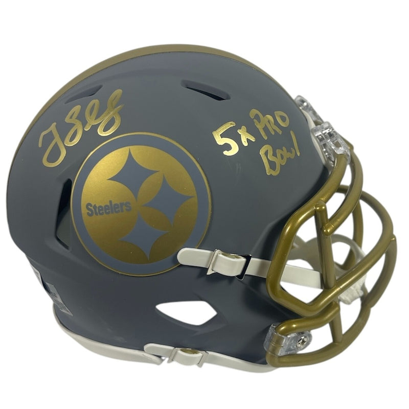 Greg Lloyd Pittsburgh Steelers Signed Slate Mini Helmet (5x Pro Bowl)