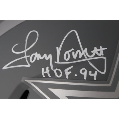 Drew Pearson, Roger Staubach & Tony Dorsett Signed Cowboys Slate Full Size Helmet