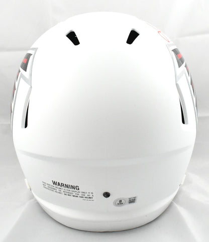 Julio Jones Autographed Atlanta Falcons Flat White Speed Full Size Helmet