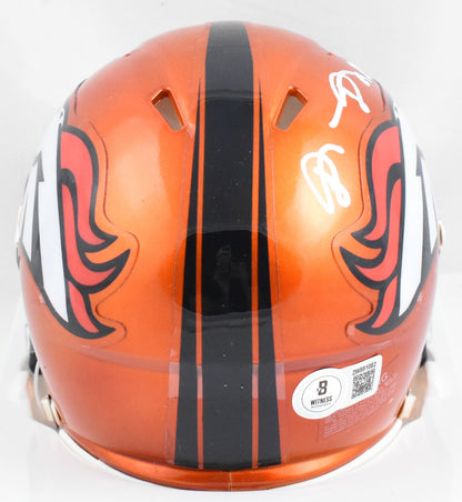 Shannon Sharpe Signed Denver Broncos Flash Speed Mini Helmet