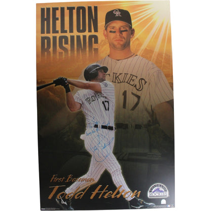 Todd Helton Signed Colorado Rockies 22x34 Wood Sign