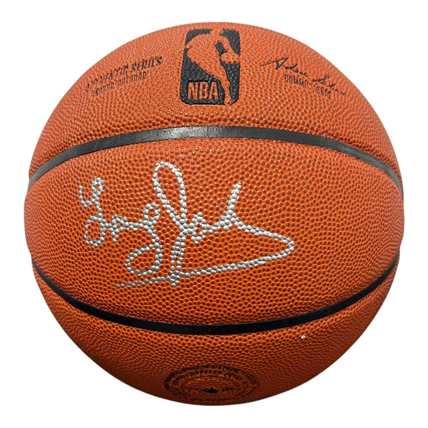 Marcus Camby, Latrell Sprewell & Larry Johnson Signed Wilson Basketball