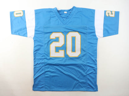 Natrone Means Signed Los Angeles Chargers Light Blue Custom Jersey