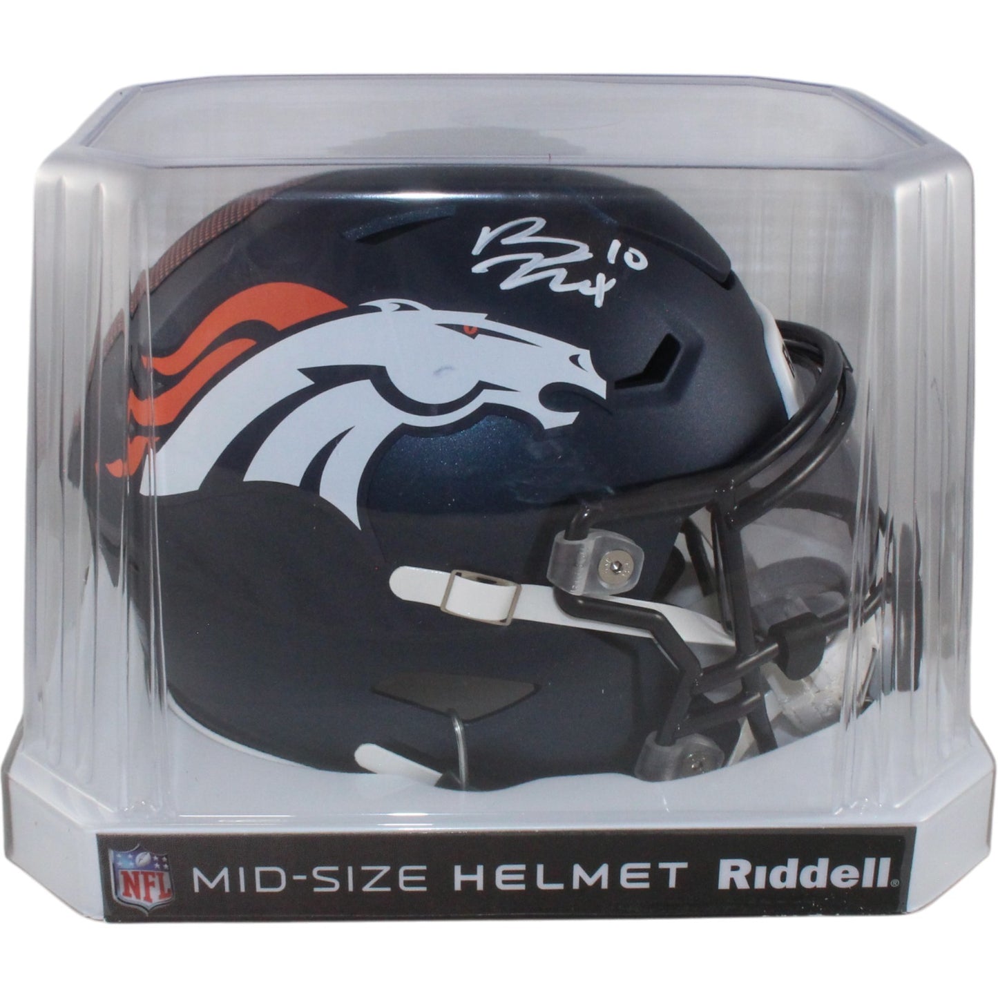 Bo Nix Denver Broncos Autographed Mid-Size Midi Helmet