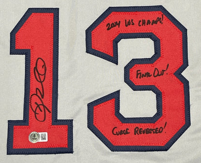 Doug Mientkiewicz Signed Boston Red Sox Custom Jersey (3 Inscriptions) BAS