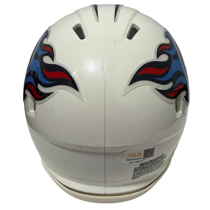Derrick Mason Signed Tennessee Titans Speed Mini Helmet