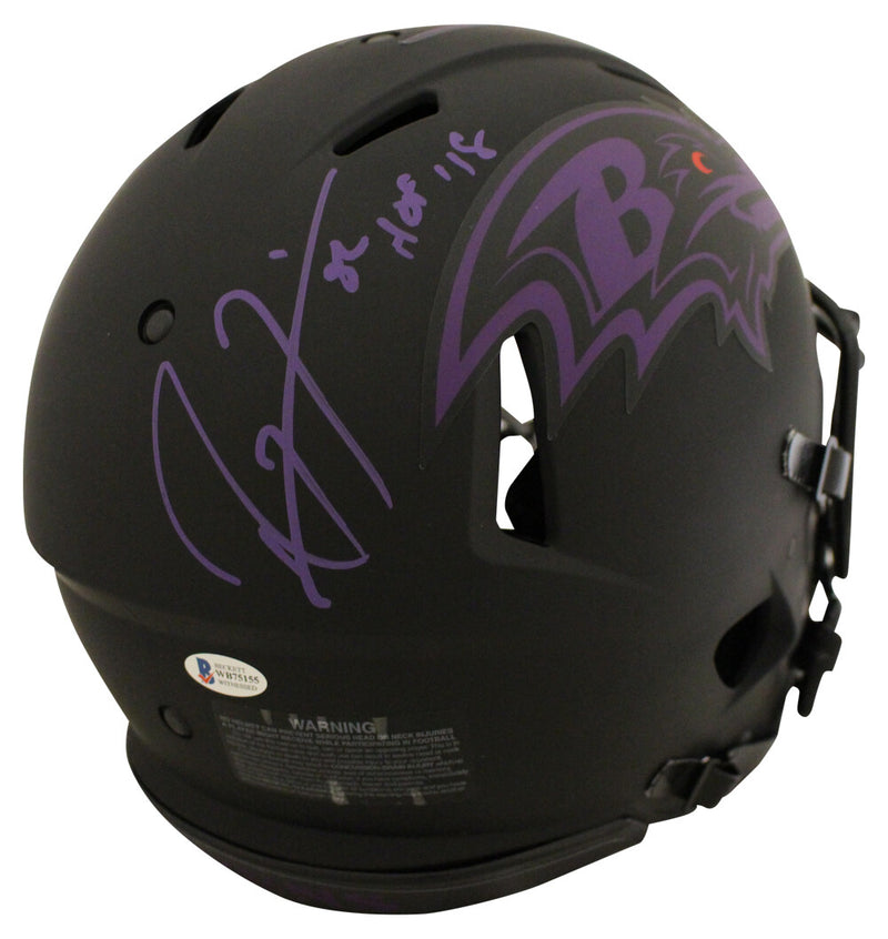 Ray Lewis Autographed Baltimore Ravens Eclipse Authentic Full Size Helmet
