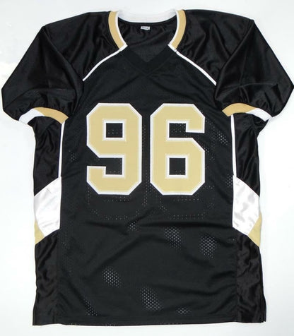 Justin Smith Autographed Black Custom Football Jersey