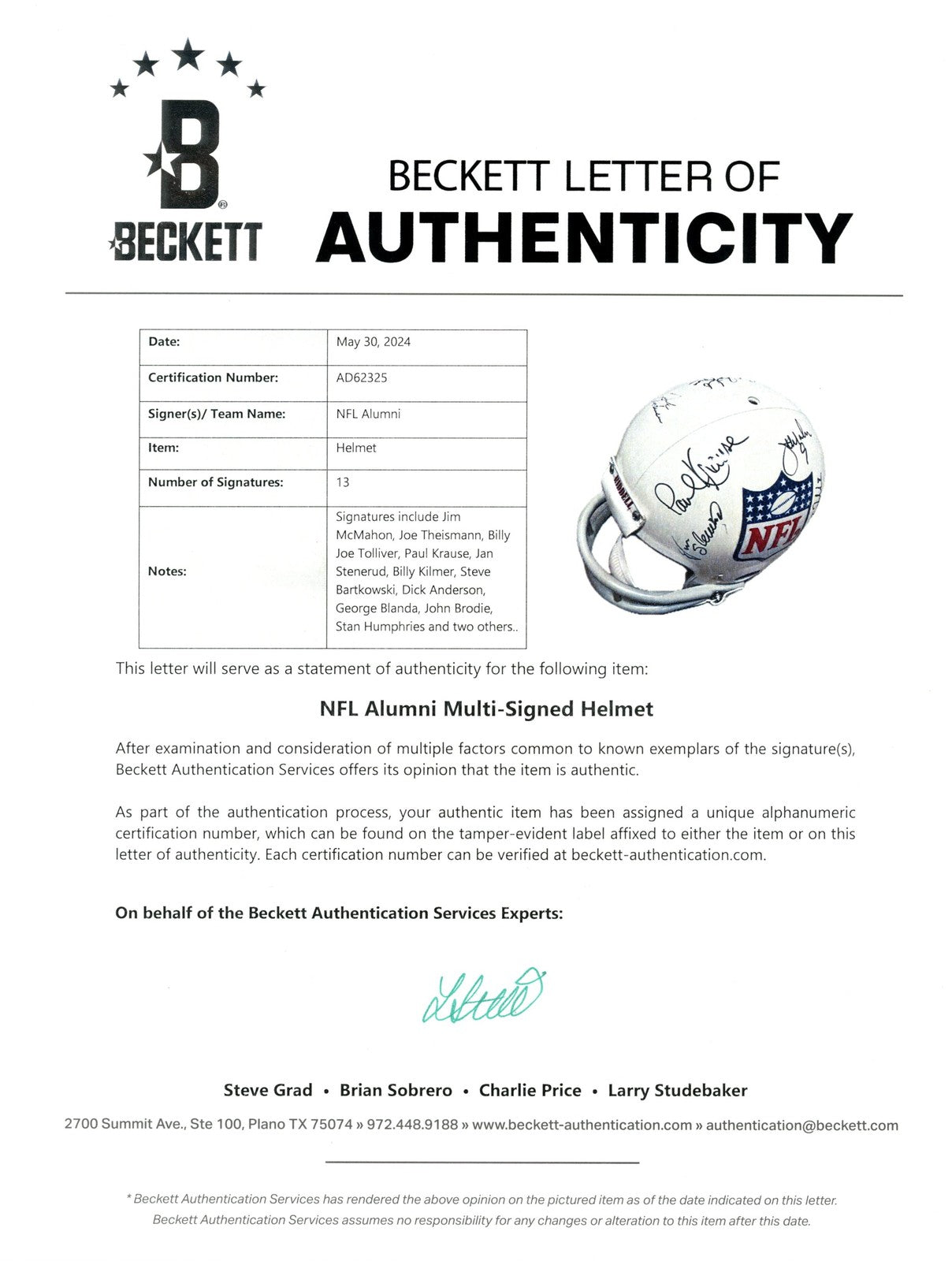 George Blanda, Paul Krause & Multi-Signed NFL Alumni Full Size 2-Bar Helmet