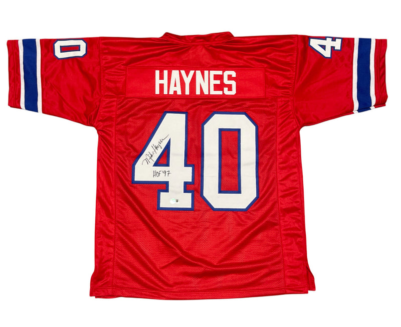 Mike Haynes Signed New England Patriots Custom Jersey (HOF 97)