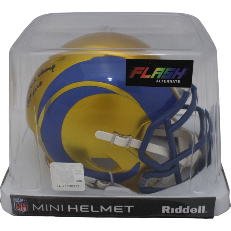 Dick Vermeil St. Louis Rams Signed Mini Helmet (HOF Inscription)