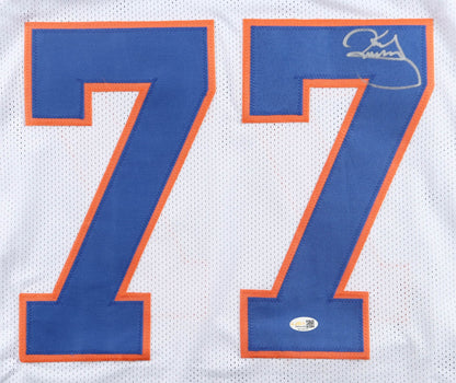 Karl Mecklenburg Autographed Denver Broncos White Custom Jersey