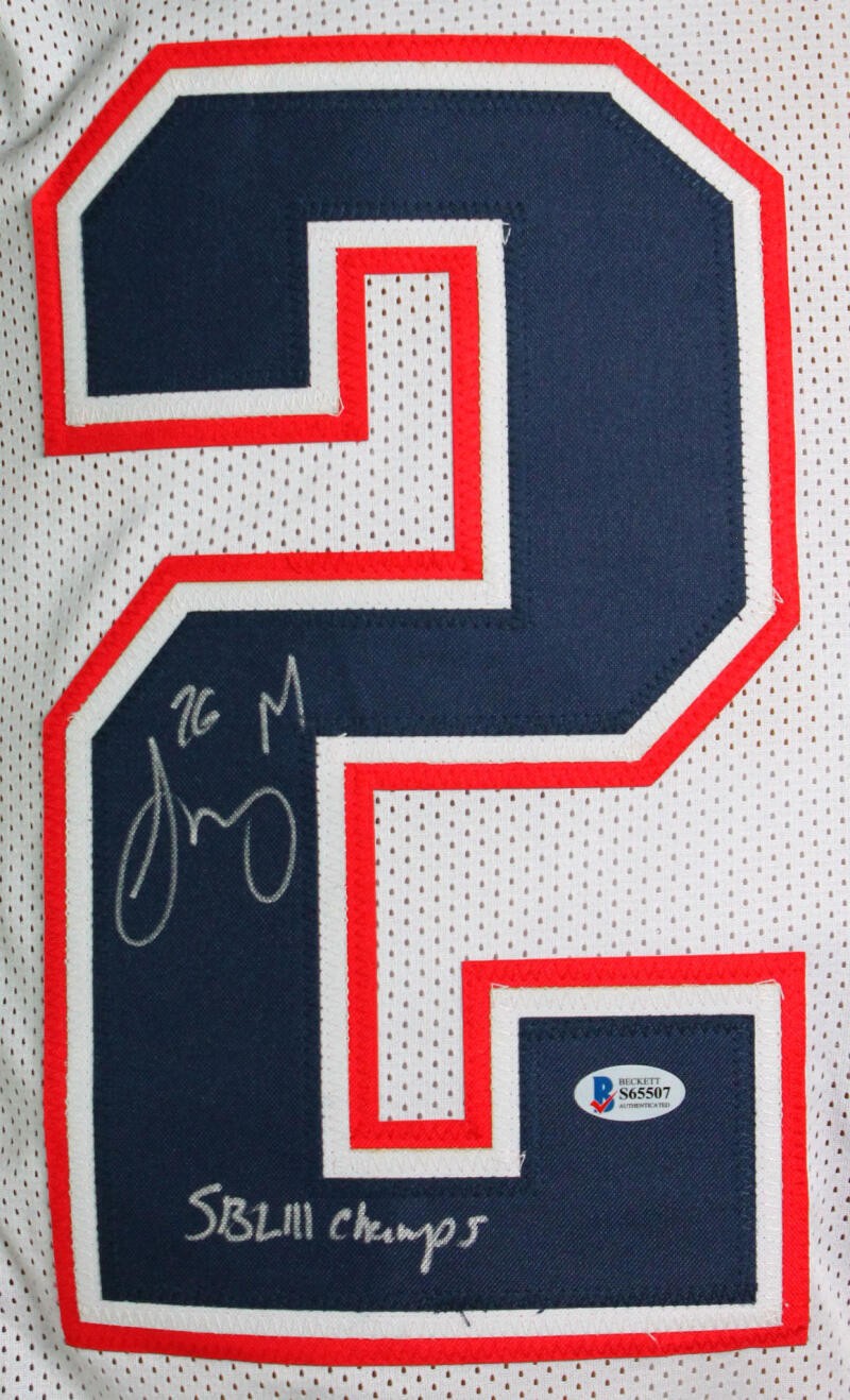 Sony Michel Signed White Custom Football Jersey - SB Champs Inscribed