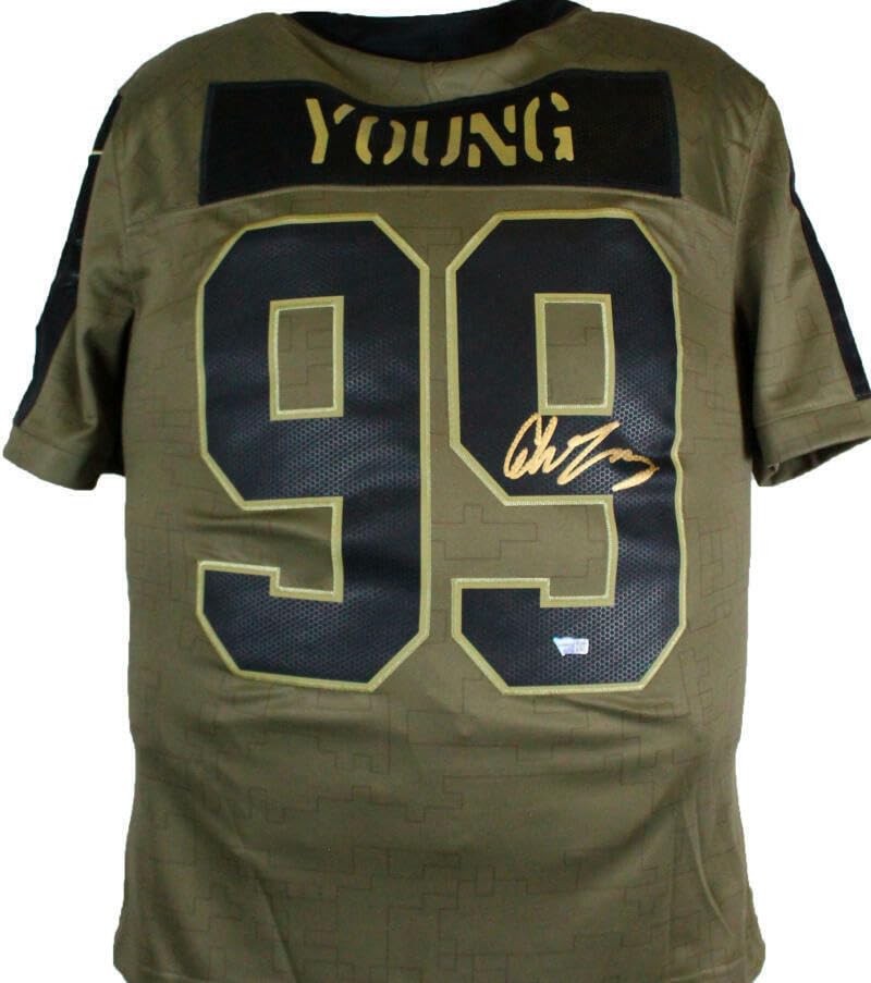 Chase Young Autographed Washington Football Team Salute to Service Jersey