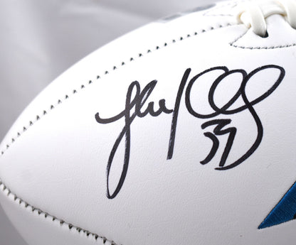 Luke Kuechly Autographed Carolina Panthers Logo Football - Black