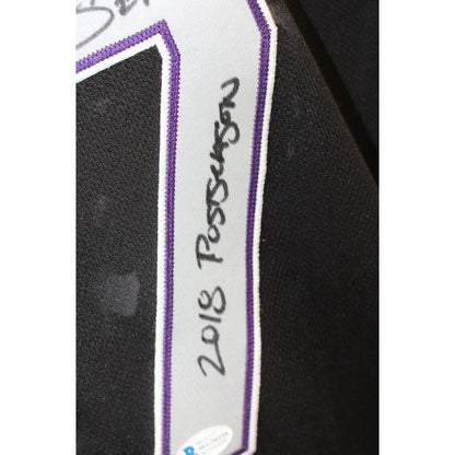 Trevor Story Signed Colorado Rockies 2018 Postseason Game Issued Jersey