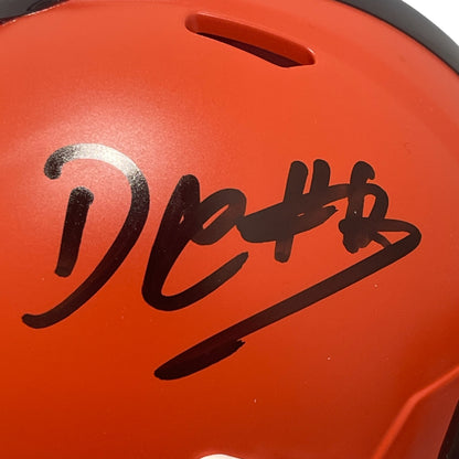 David Njoku Signed Cleveland Browns Speed Mini Helmet (Beckett COA)