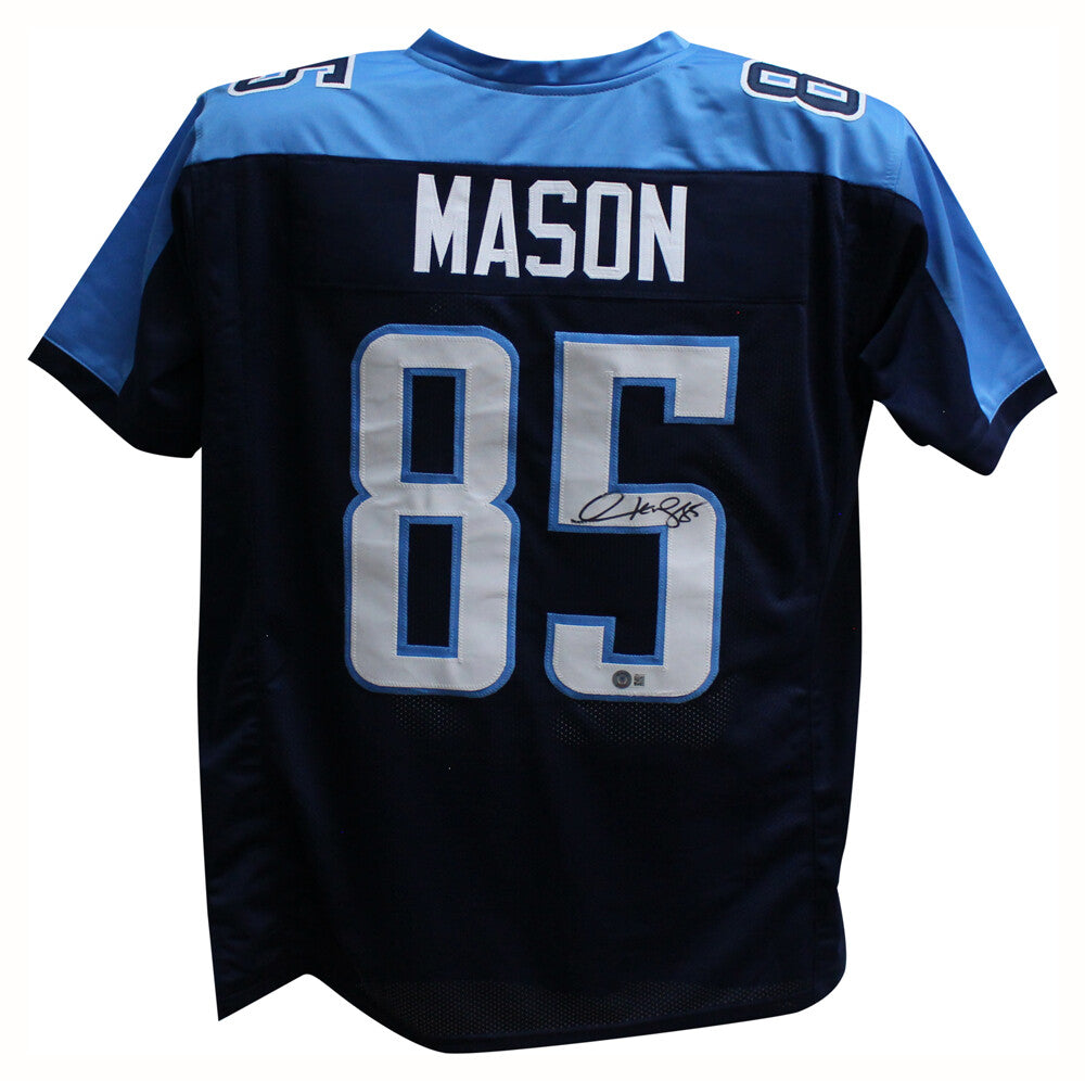 Derrick Mason Autographed Tennessee Titans Custom Football Jersey