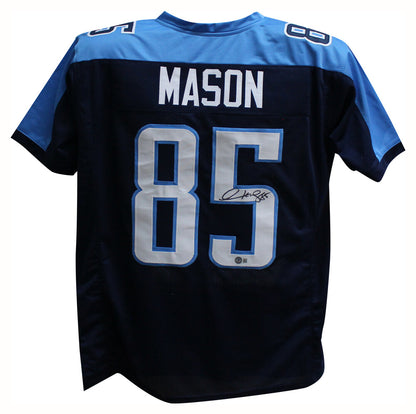 Derrick Mason Autographed Tennessee Titans Custom Football Jersey