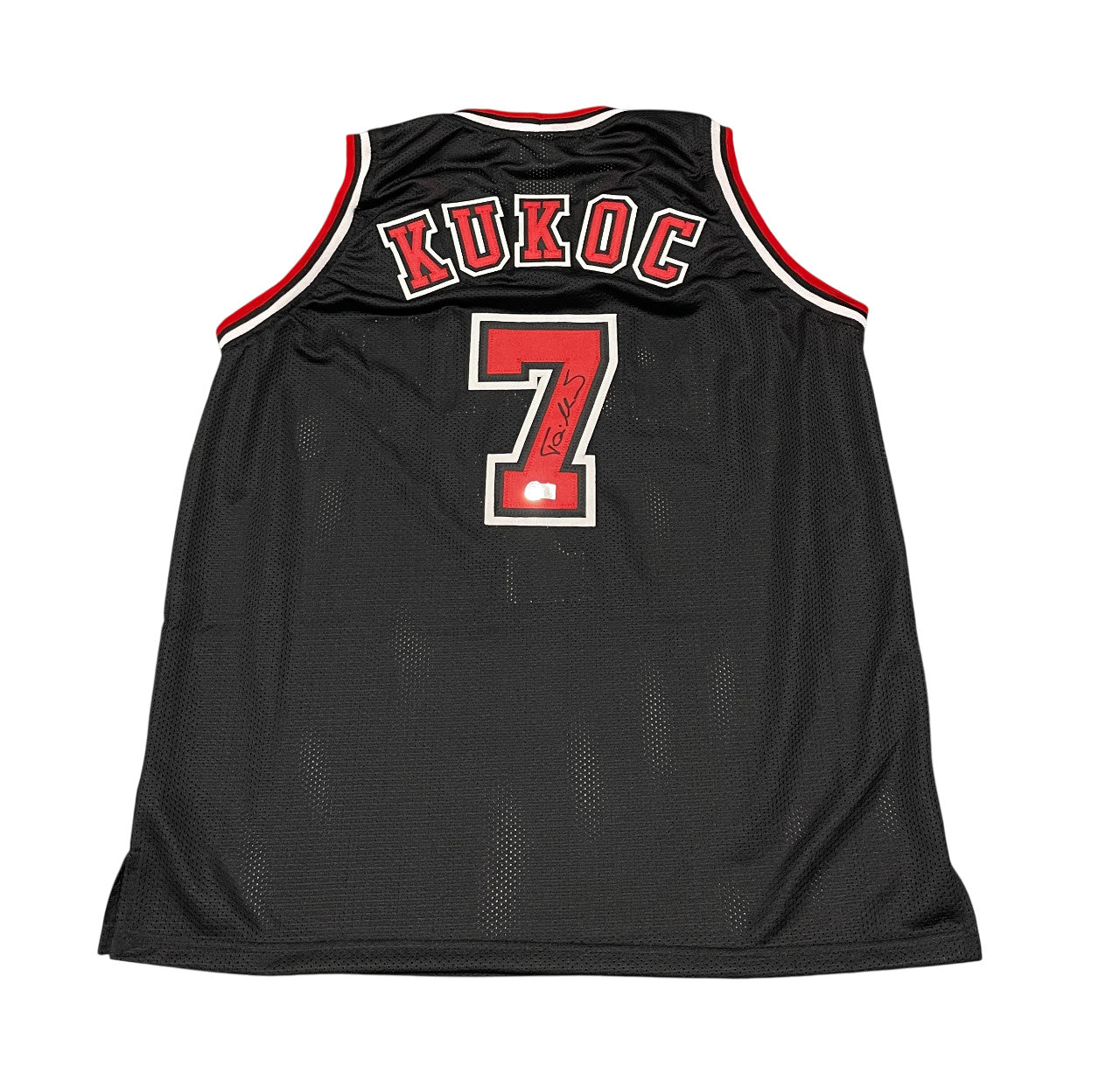 Toni Kukoc Signed Chicago Bulls Custom Jersey Beckett COA