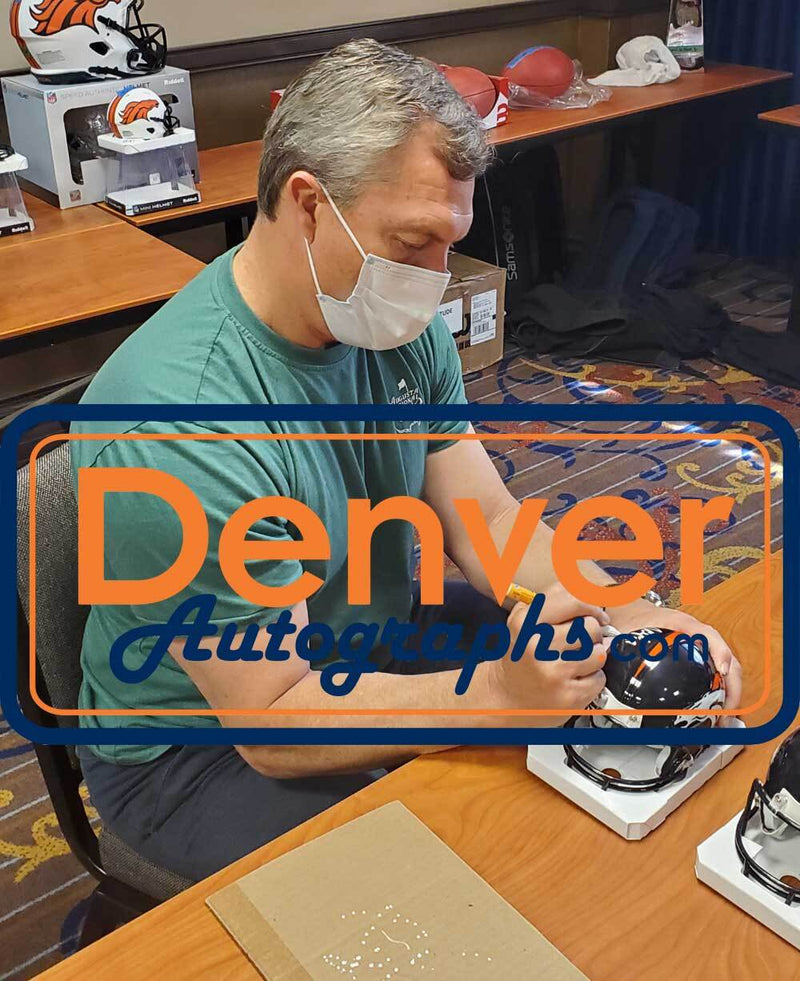 John Lynch Denver Broncos Autographed Mini Helmet with HOF Inscription