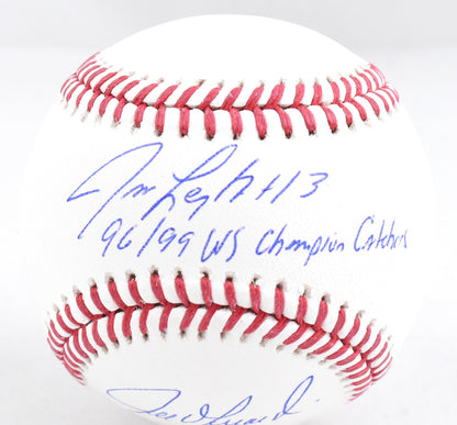Joe Girardi & Jim Leyritz Signed Official MLB Baseball