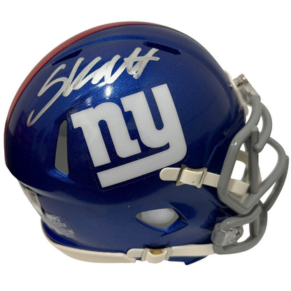 Cam Skattebo Signed New York Giants Speed Mini Helmet Fanatics COA